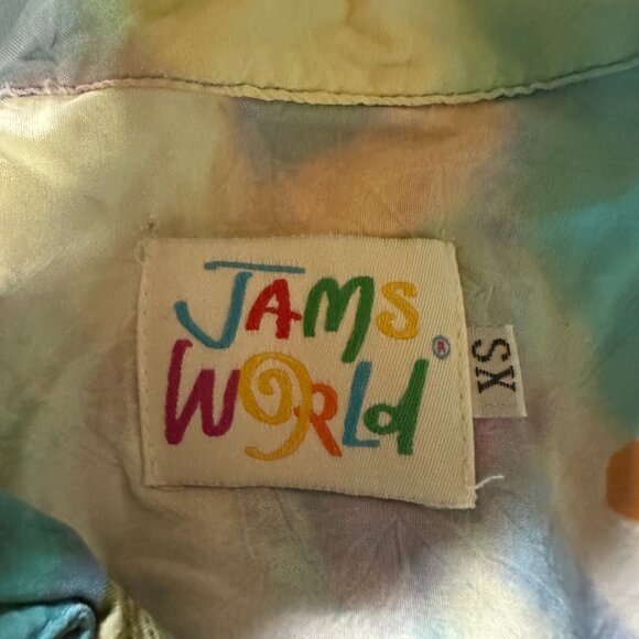 Vintage Jams World Women's Floral Hawaiian Shirt Size XS Rayon - Picture 3 of 3